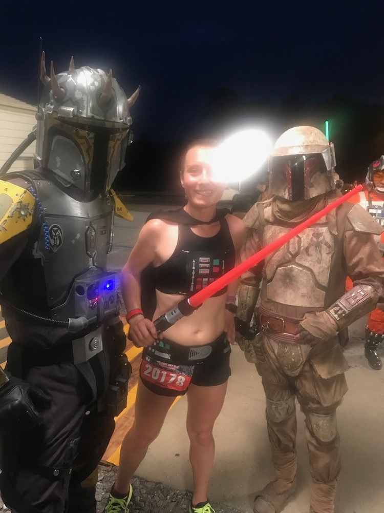 Amelia selfie runDisney Star Wars Dark Side Half Marathon