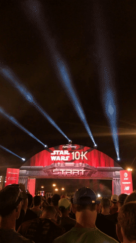 runDisney Star Wars Dark Side 10k fireworks start