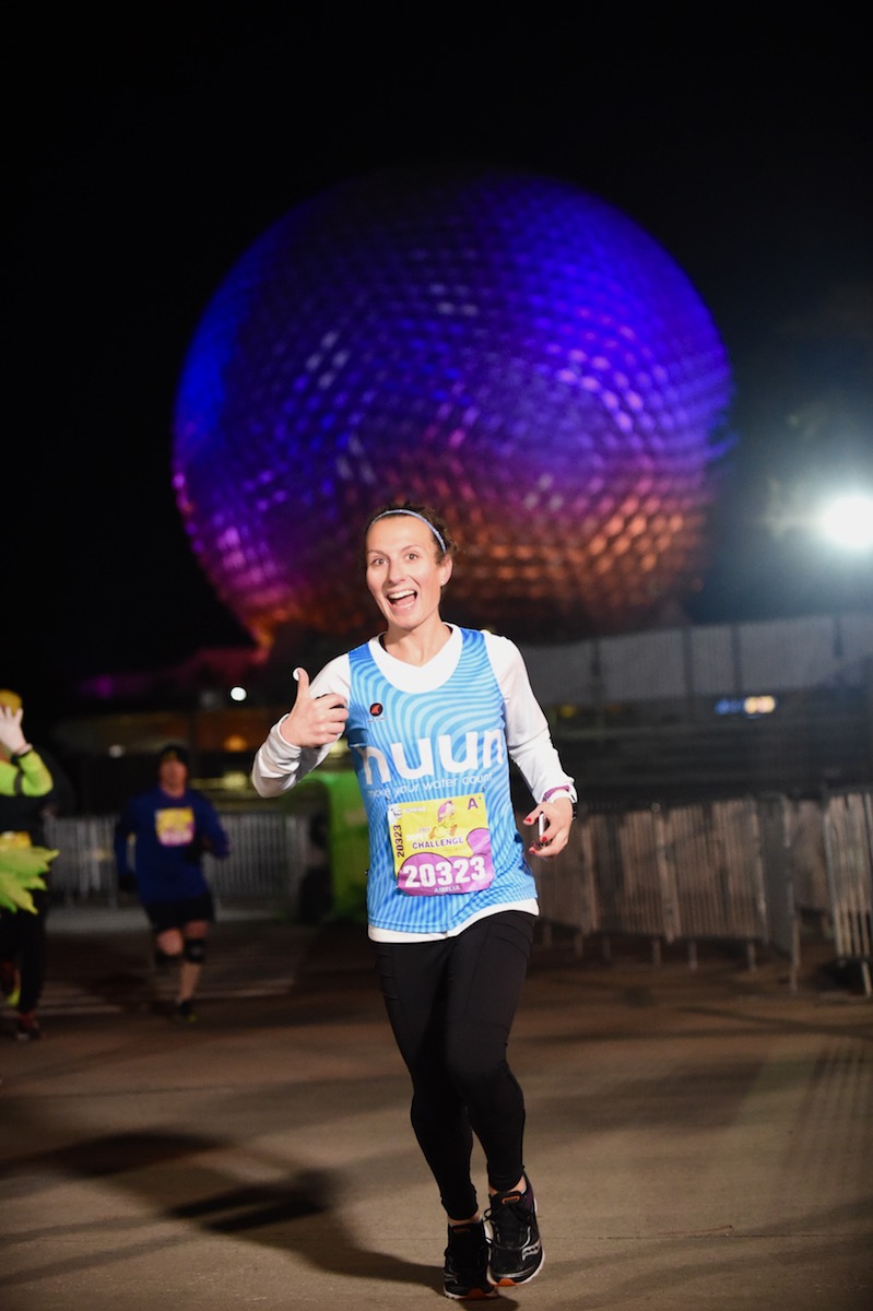Amelia running the 2018 Disney World 5k