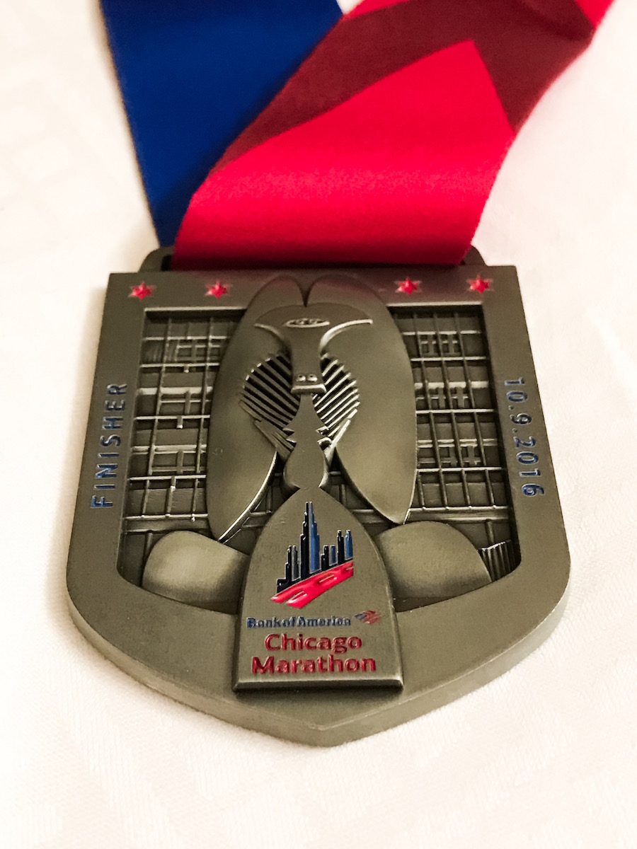 2016 Chicago Marathon medal